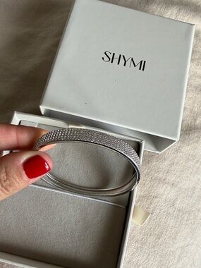 New SHYMI Wide Pave Bangle Bracelet